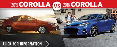Click To Compare The 2015 Toyota Corolla vs 2016 Toyota Corolla Models Hodgkins, IL