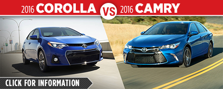 Click To Compare The 2016 Toyota Corolla vs 2016 Toyota Camry Models Hodgkins, IL