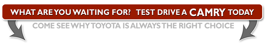 Schedule a Test Drive in a New Toyota Camry Today at Eddy's Toyota of Wichita! Schedule a Test Drive in a New Toyota Camry Today at Eddy's Toyota of Wichita!