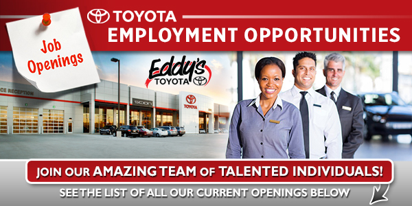 Employment Opportunities at Eddy's Toyota in Wichita, Kansas! Employment Opportunities at Eddy's Toyota in Wichita, Kansas!