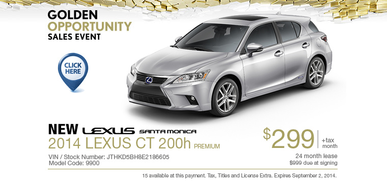 2014 Lexus CT 200h Low Payment Lease Special Los Angeles, CA 2014 Lexus CT 200h Low Payment Lease Special Los Angeles, CA