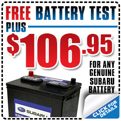 Subaru Battery Test Installation Service Coupon Special Reno, NV