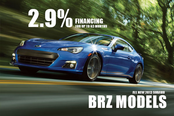 2.9% Financing on New 2013 Subaru BRZ Models in Salt Lake City Utah