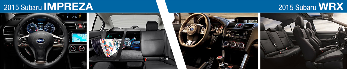 2015 Subaru Impreza Hatchback VS 2015 Subaru WRX Model Interiors 2015 Subaru Impreza Hatchback VS 2015 Subaru WRX Model Interiors