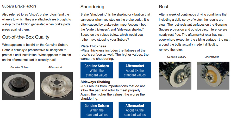 Genuine Subaru Brake Parts Genuine Subaru Brake Parts