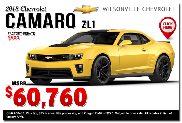 Portland Chevrolet Camaro ZL1 Sales Special Salem, Oregon