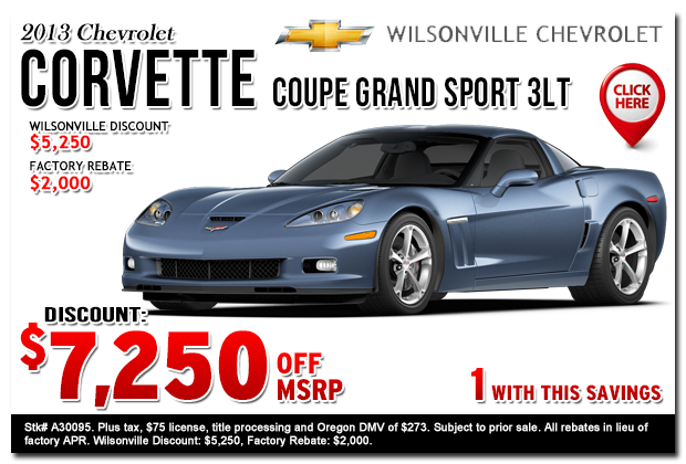 2013 Chevrolet Corvette Grand Sport 3LT Sales Special Portland, Oregon
