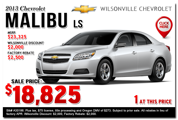 2013 Chevrolet Malibu LS Sales Special Portland, Oregon