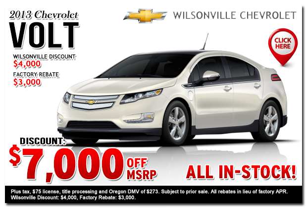 2013 Chevrolet Volt Sales Special Portland, Oregon